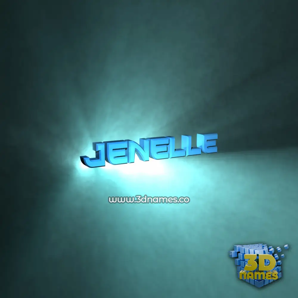 jenelle in Light Shine style - 3D name wallpaper
