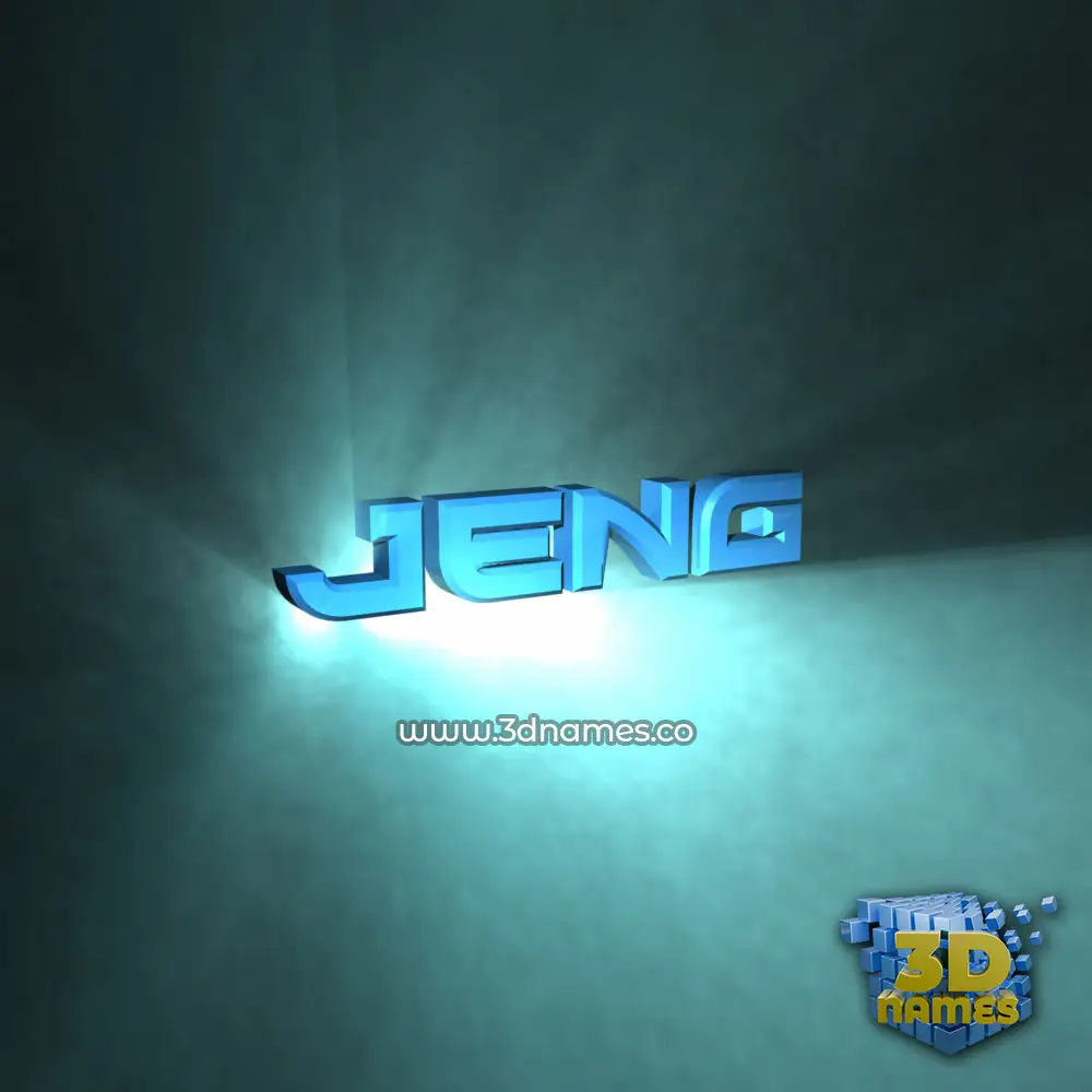 jeng in Light Shine style - 3D name wallpaper