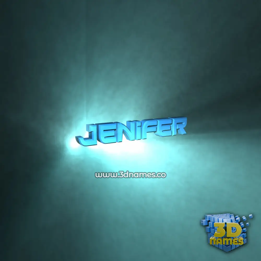 jenifer in Light Shine style - 3D name wallpaper
