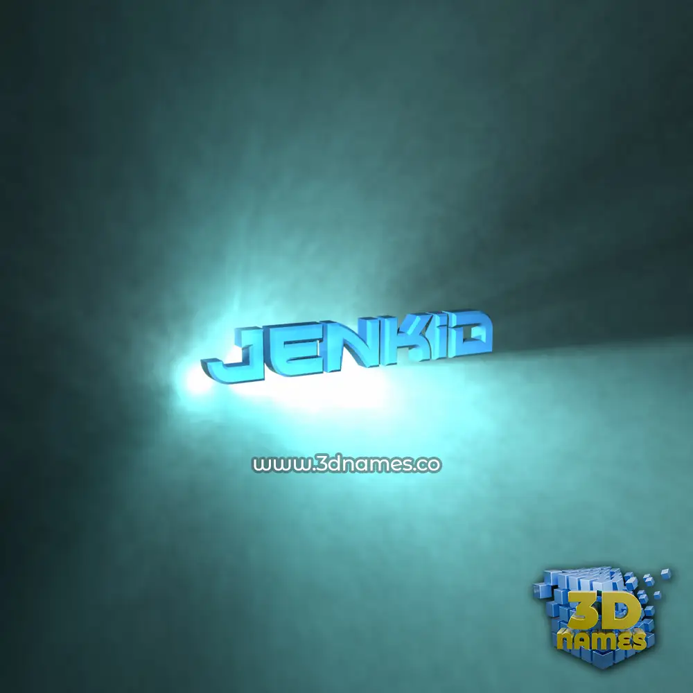 jenkid in Light Shine style - 3D name wallpaper