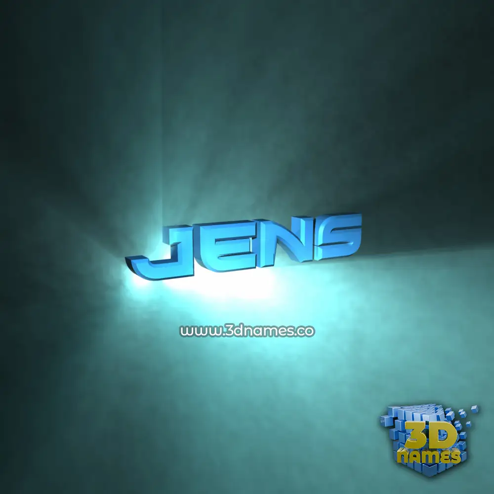 jens in Light Shine style - 3D name wallpaper