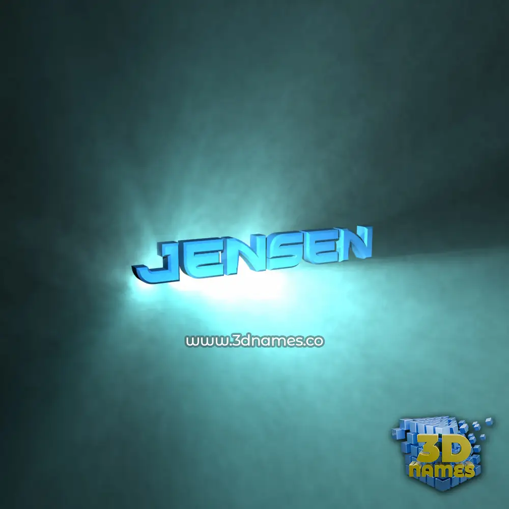 jensen in Light Shine style - 3D name wallpaper