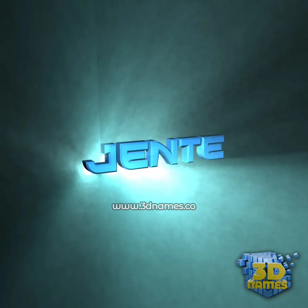 jente in Light Shine style - 3D name wallpaper
