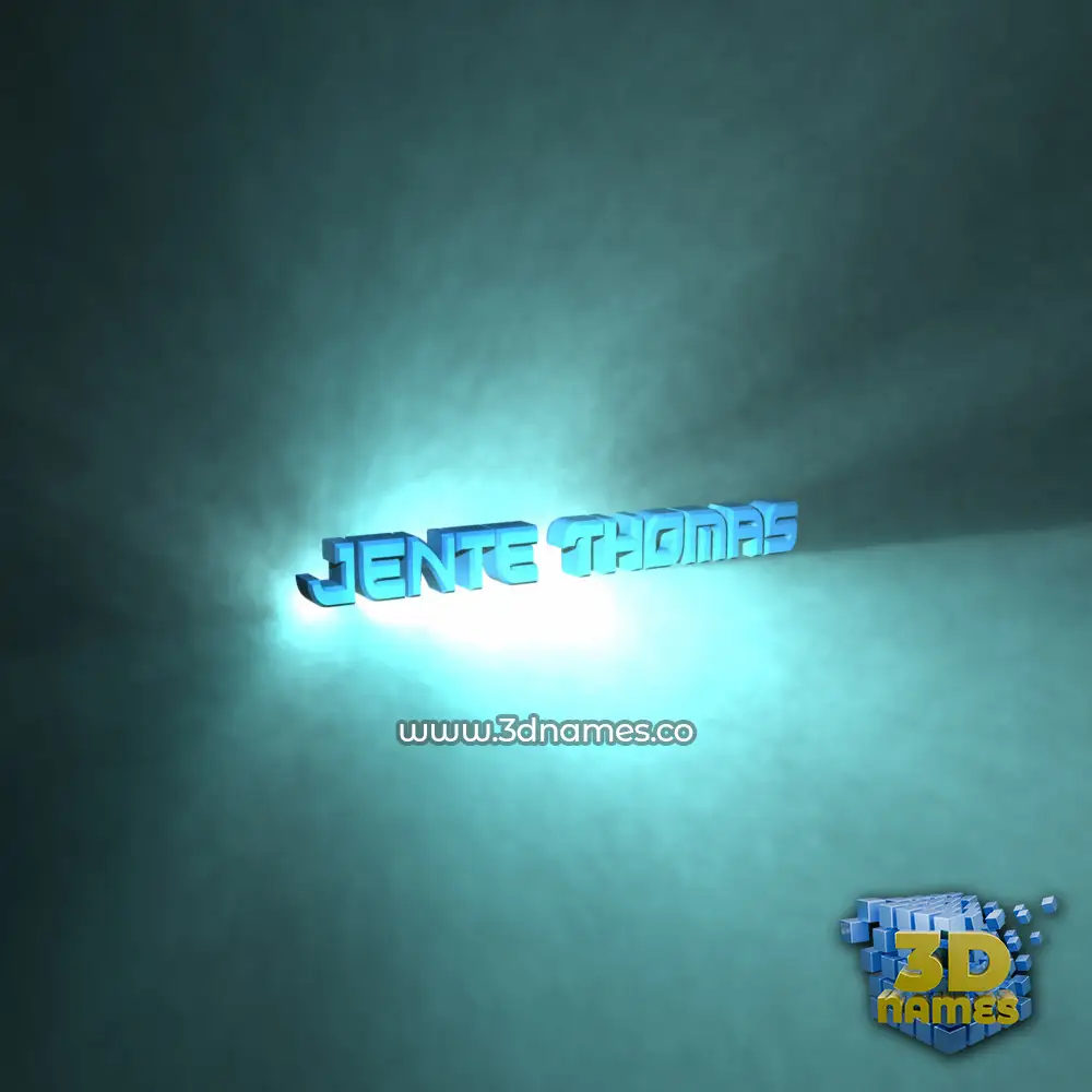 jente thomas in Light Shine style - 3D name wallpaper