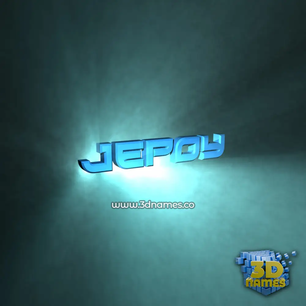 jepoy in Light Shine style - 3D name wallpaper