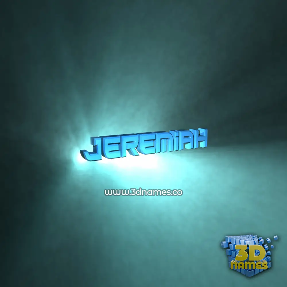 jeremiah in Light Shine style - 3D name wallpaper