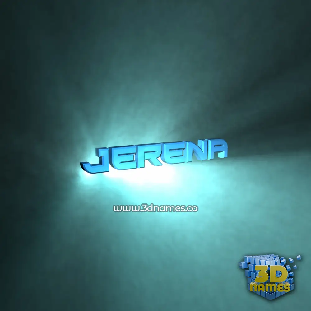 jerena in Light Shine style - 3D name wallpaper