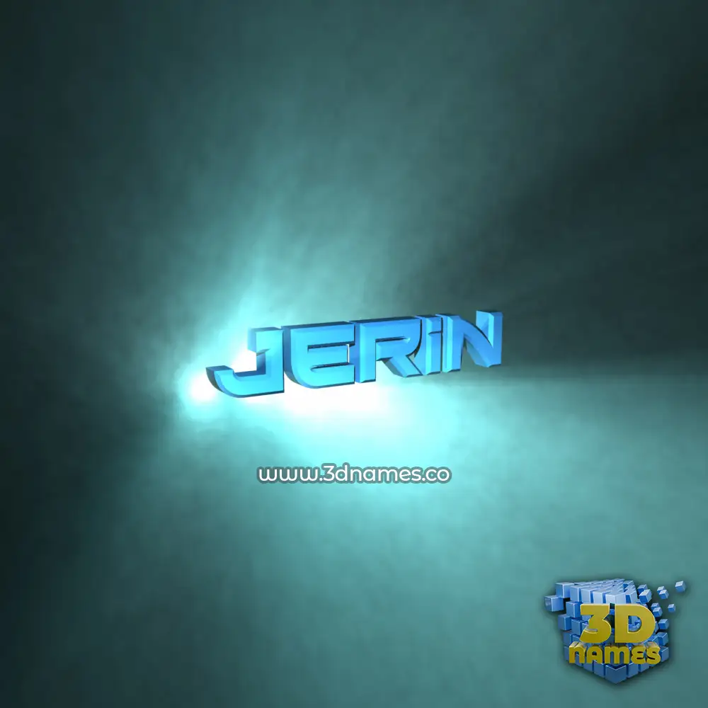 jerin in Light Shine style - 3D name wallpaper
