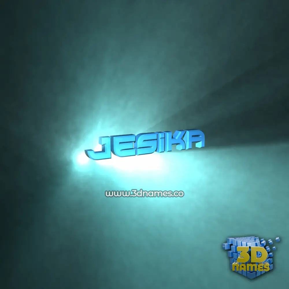 jesika in Light Shine style - 3D name wallpaper
