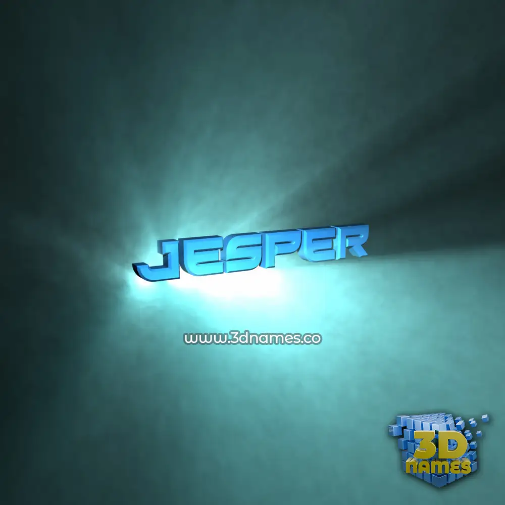 jesper in Light Shine style - 3D name wallpaper