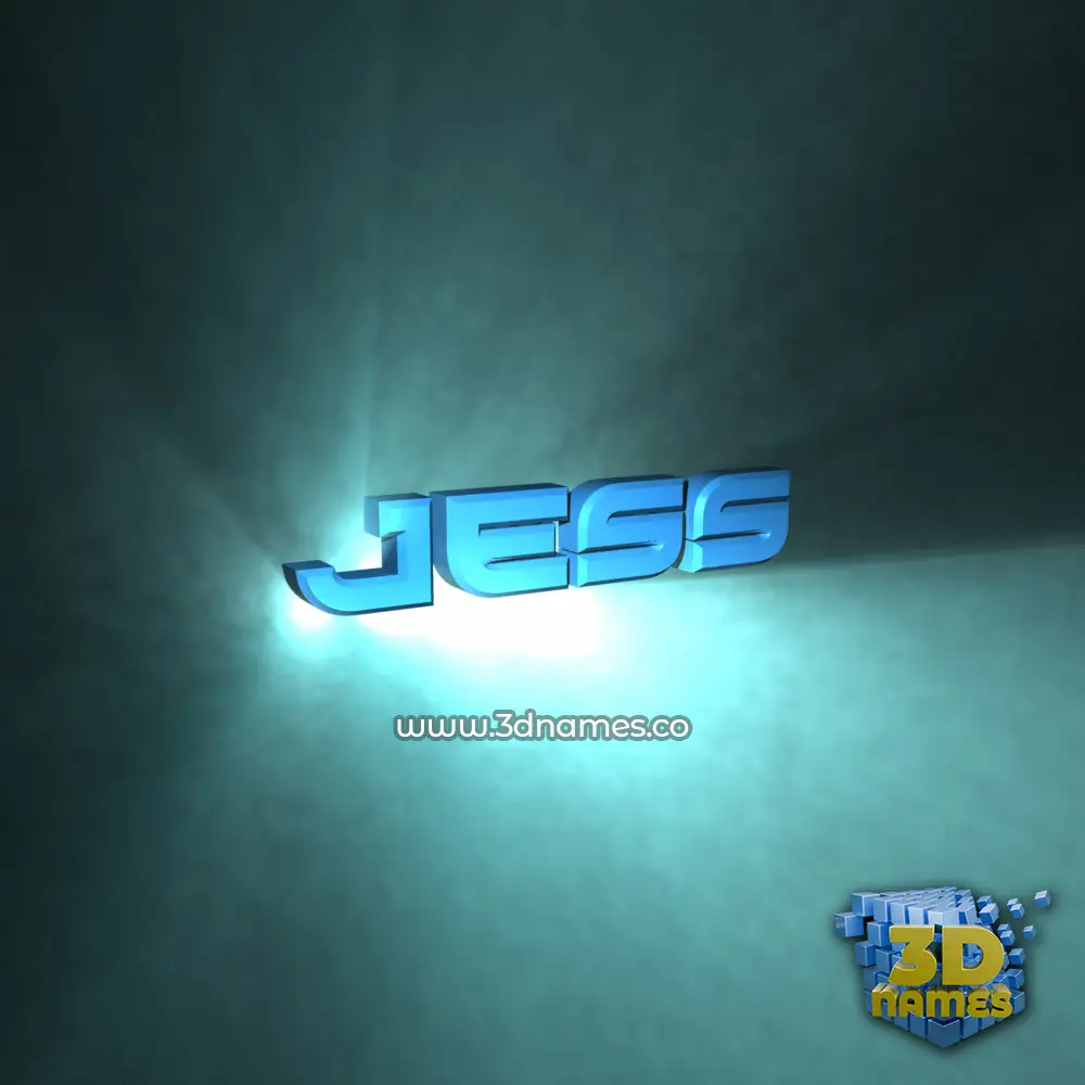 jess in Light Shine style - 3D name wallpaper