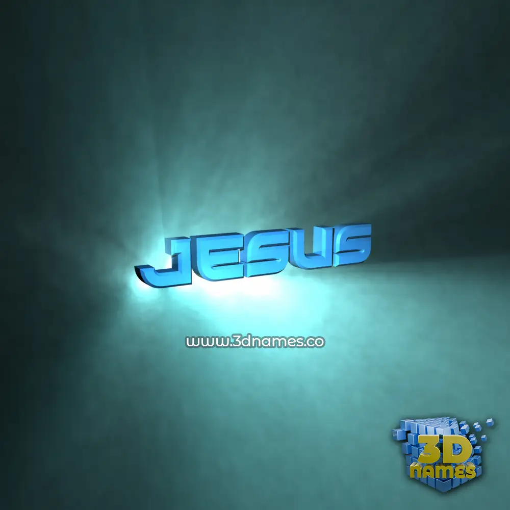 jesus in Light Shine style - 3D name wallpaper