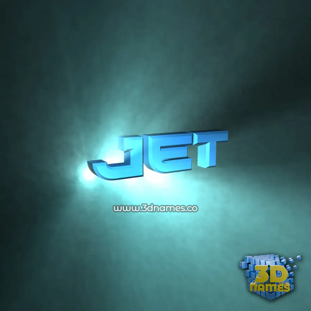 jet in Light Shine style - 3D name wallpaper