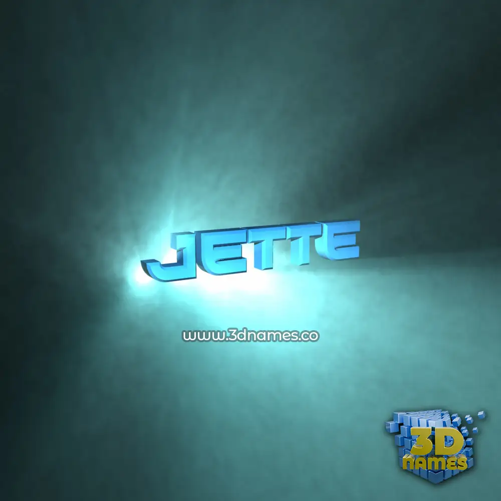 jette in Light Shine style - 3D name wallpaper