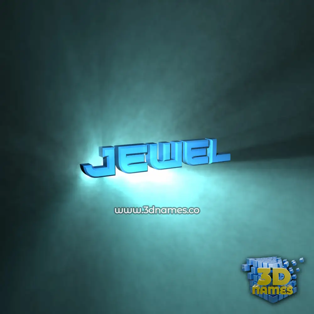 jewel in Light Shine style - 3D name wallpaper