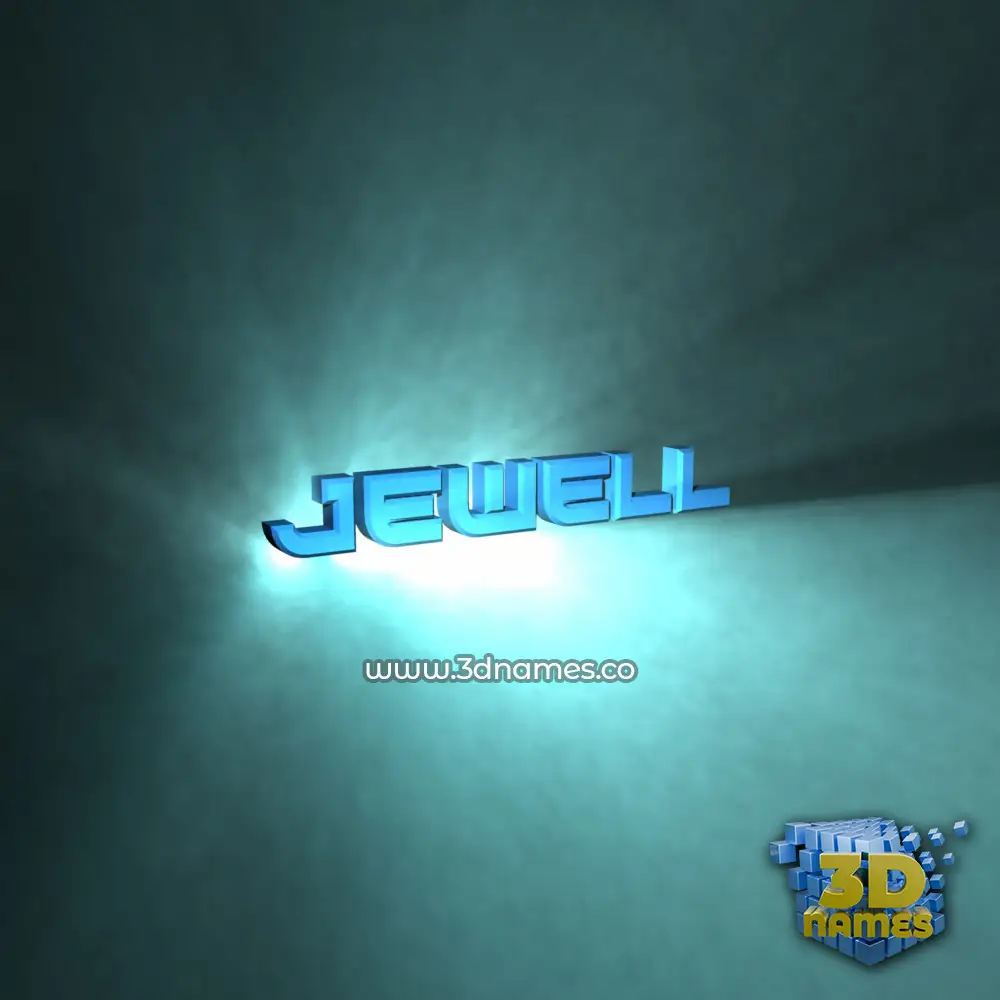 jewell in Light Shine style - 3D name wallpaper