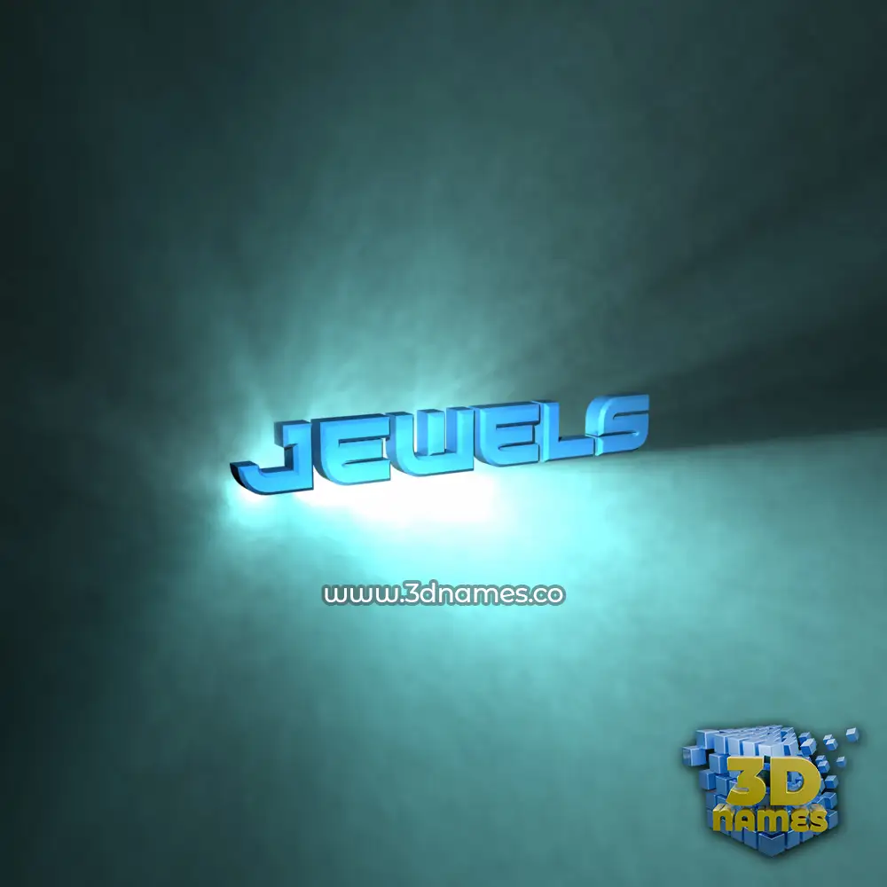 jewels in Light Shine style - 3D name wallpaper