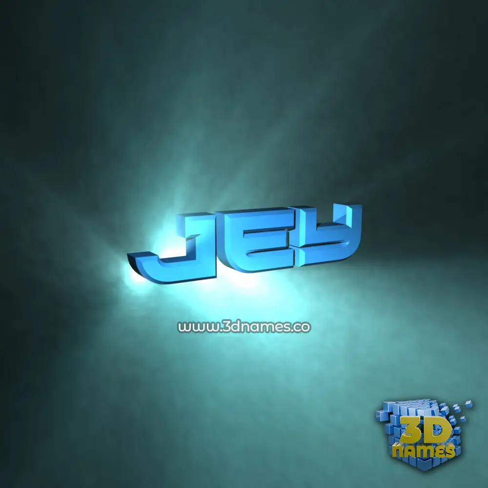 jey in Light Shine style - 3D name wallpaper