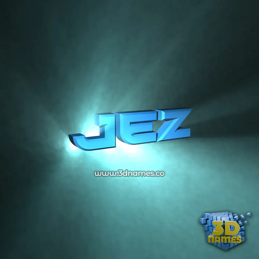 jez in Light Shine style - 3D name wallpaper
