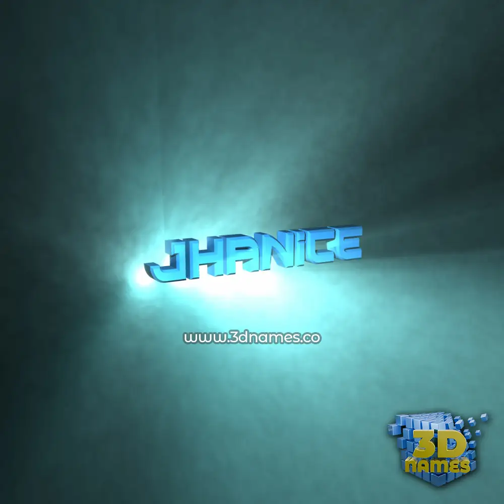 jhanice in Light Shine style - 3D name wallpaper