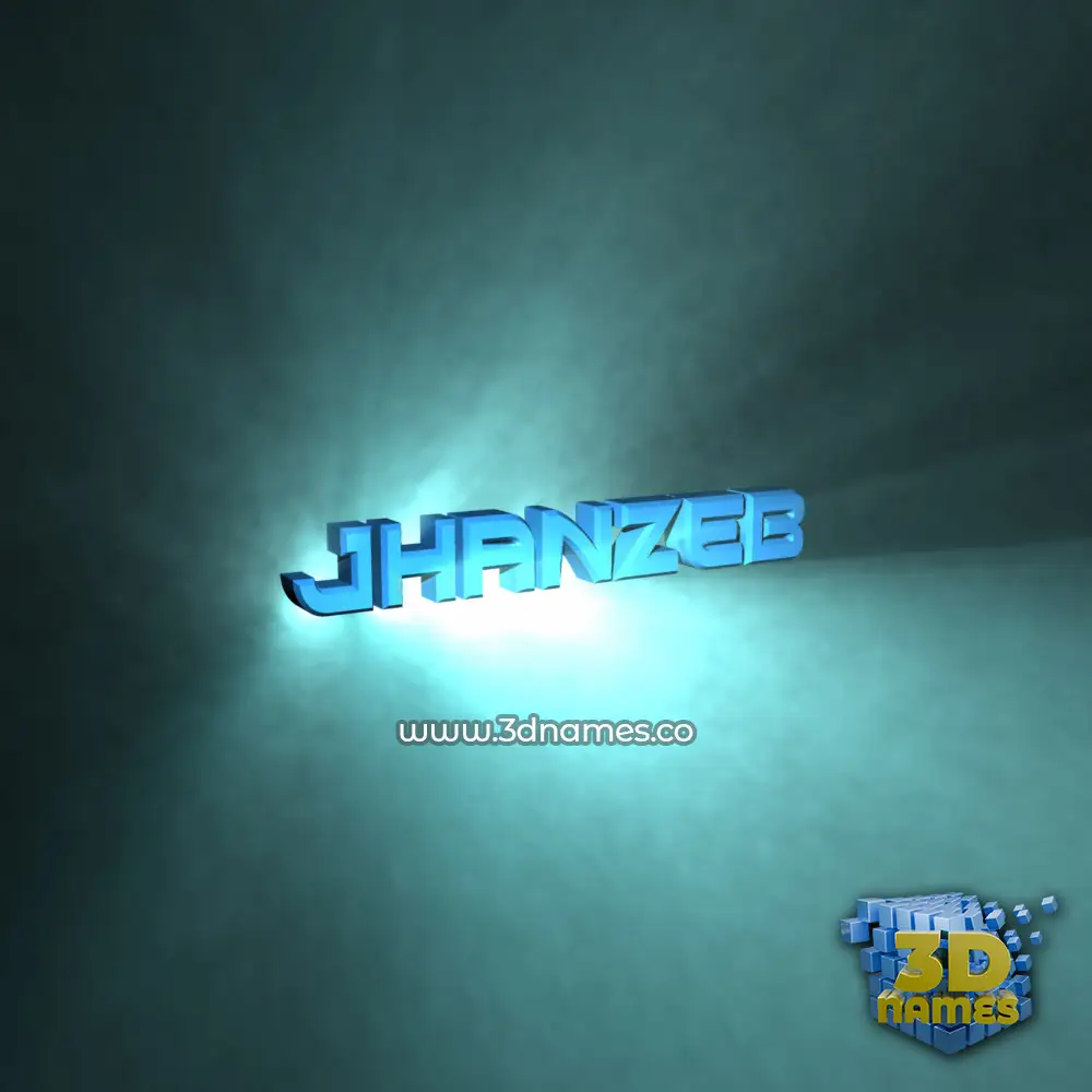 jhanzeb in Light Shine style - 3D name wallpaper