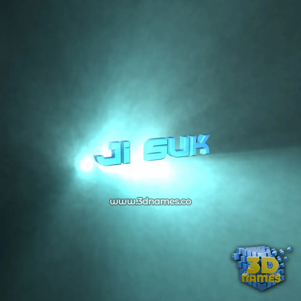 ji suk in Light Shine style - 3D name wallpaper