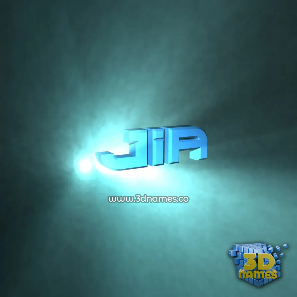 jia in Light Shine style - 3D name wallpaper