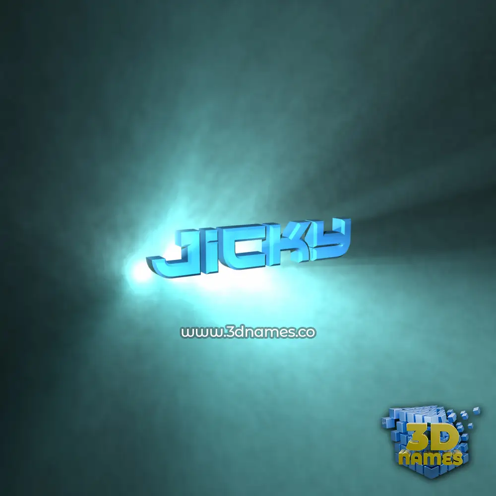 jicky in Light Shine style - 3D name wallpaper
