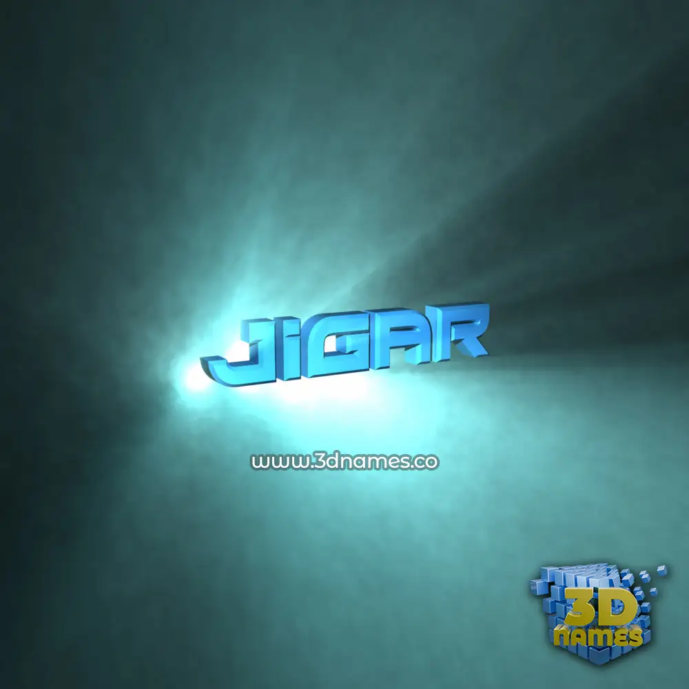 jigar in Light Shine style - 3D name wallpaper