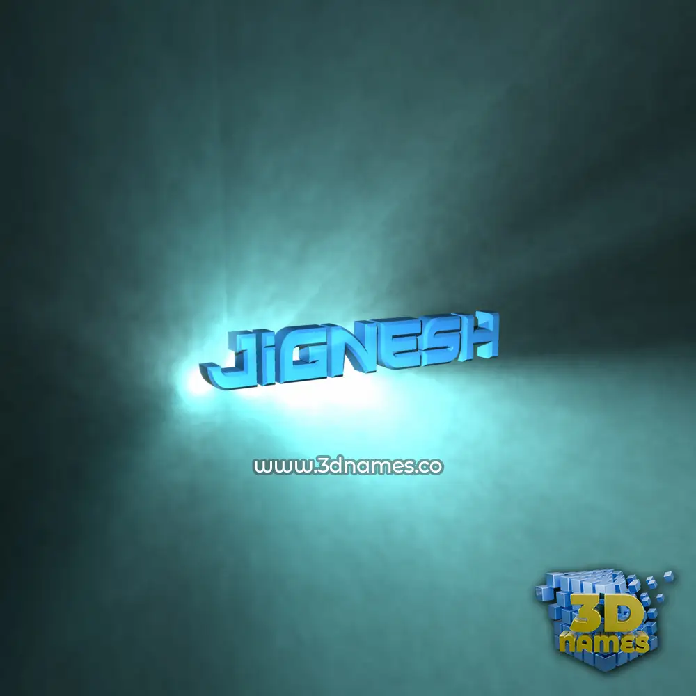 jignesh in Light Shine style - 3D name wallpaper