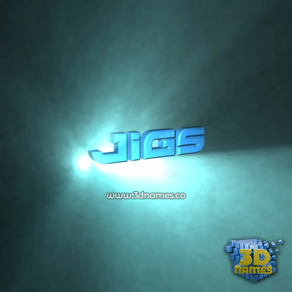 jigs in Light Shine style - 3D name wallpaper