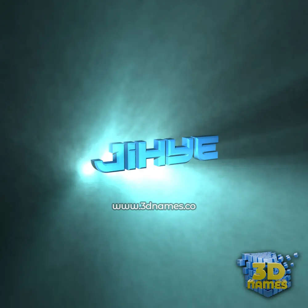 jihye in Light Shine style - 3D name wallpaper