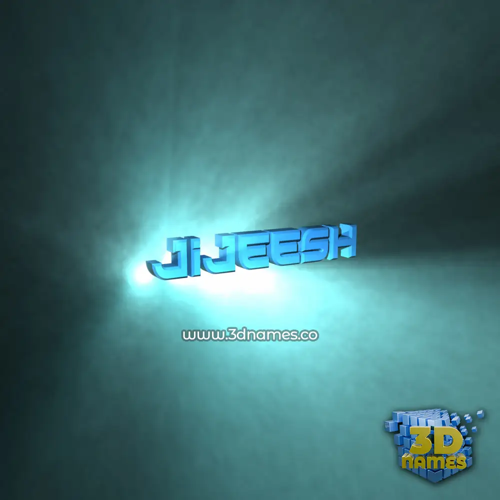 jijeesh in Light Shine style - 3D name wallpaper