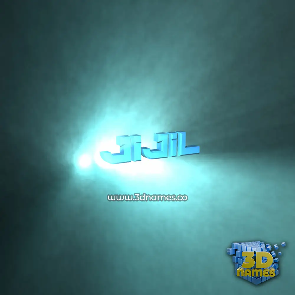 jijil in Light Shine style - 3D name wallpaper
