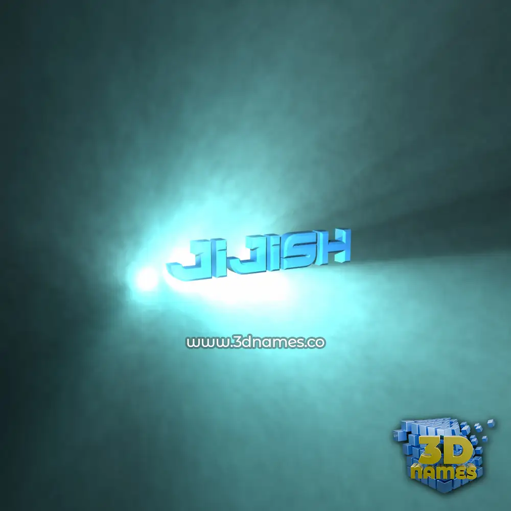 jijish in Light Shine style - 3D name wallpaper