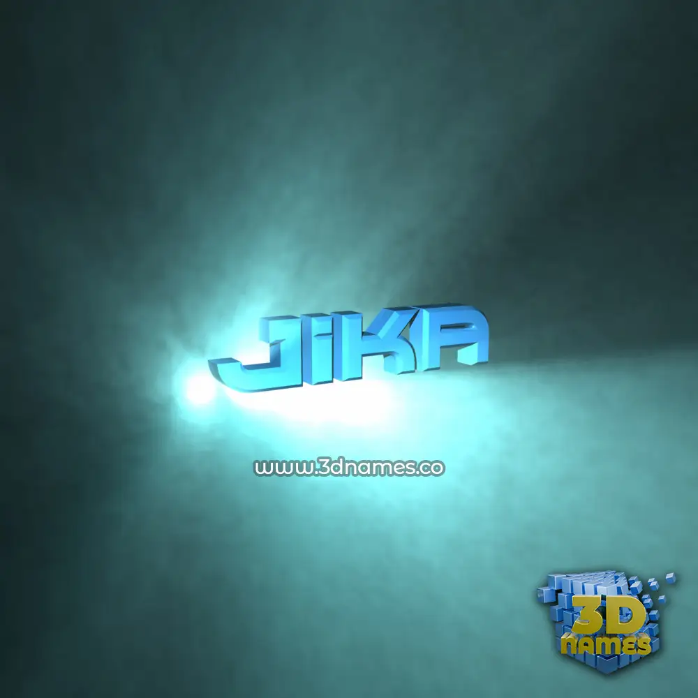 jika in Light Shine style - 3D name wallpaper