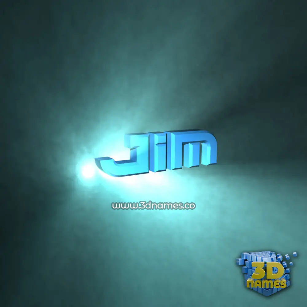 jim in Light Shine style - 3D name wallpaper