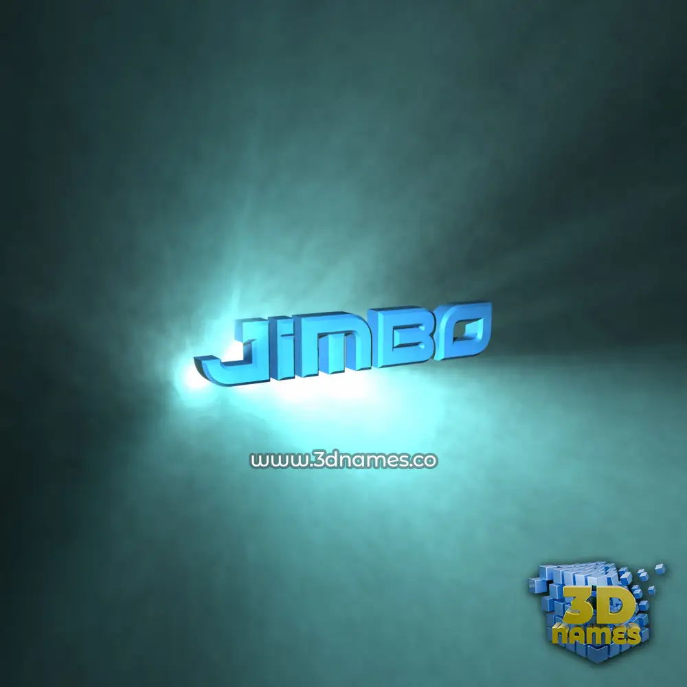 jimbo in Light Shine style - 3D name wallpaper