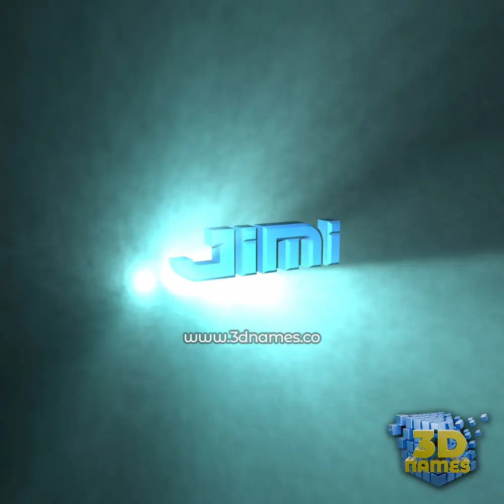 jimi in Light Shine style - 3D name wallpaper