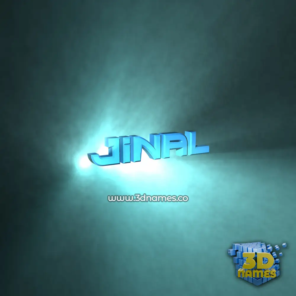 jinal in Light Shine style - 3D name wallpaper