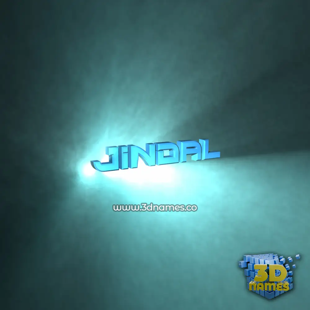 jindal in Light Shine style - 3D name wallpaper