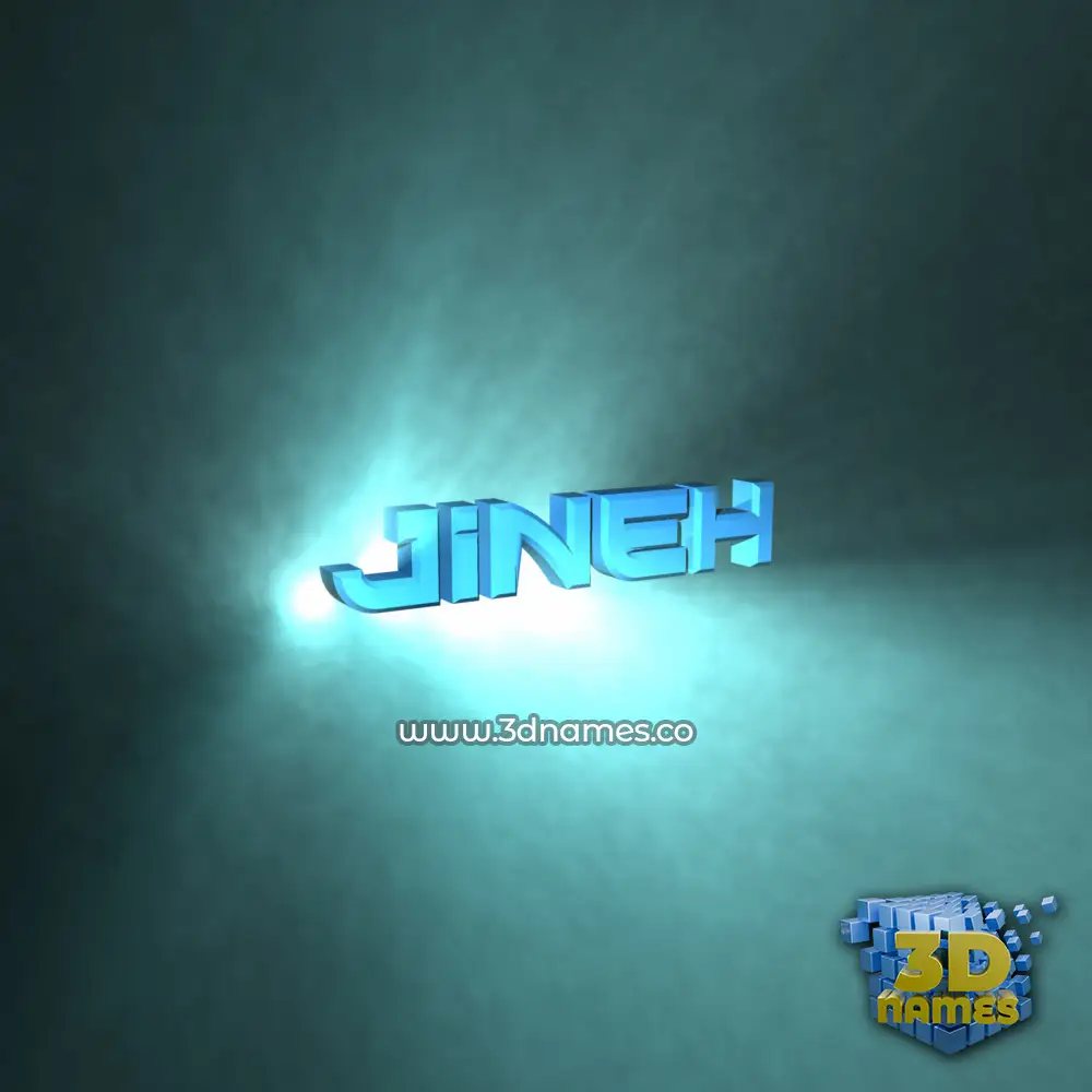 jineh in Light Shine style - 3D name wallpaper