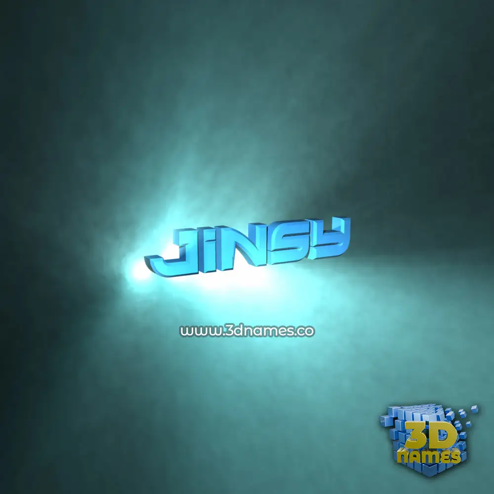 jinsy in Light Shine style - 3D name wallpaper