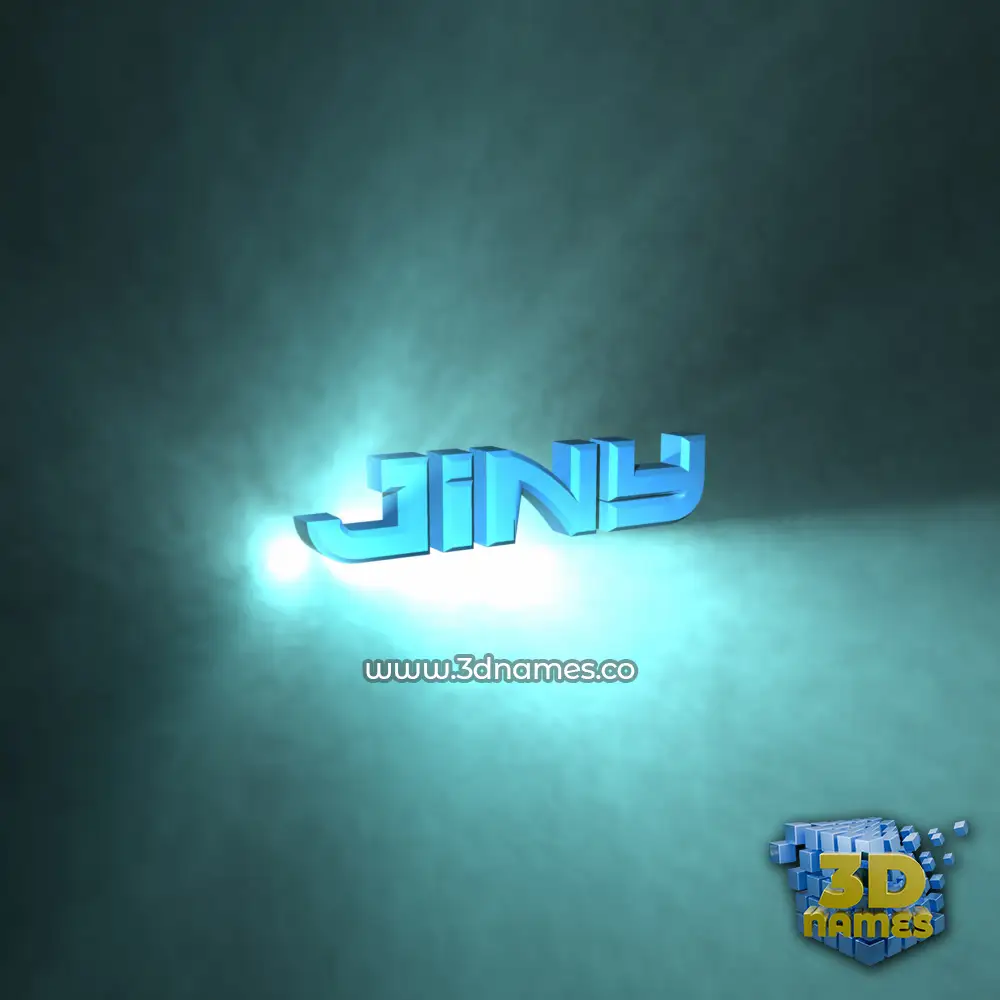 jiny in Light Shine style - 3D name wallpaper