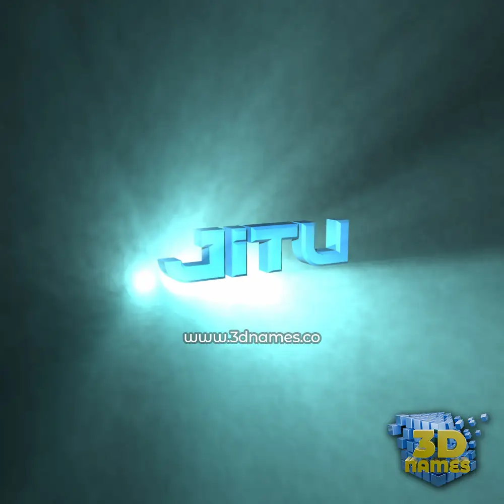 jitu in Light Shine style - 3D name wallpaper