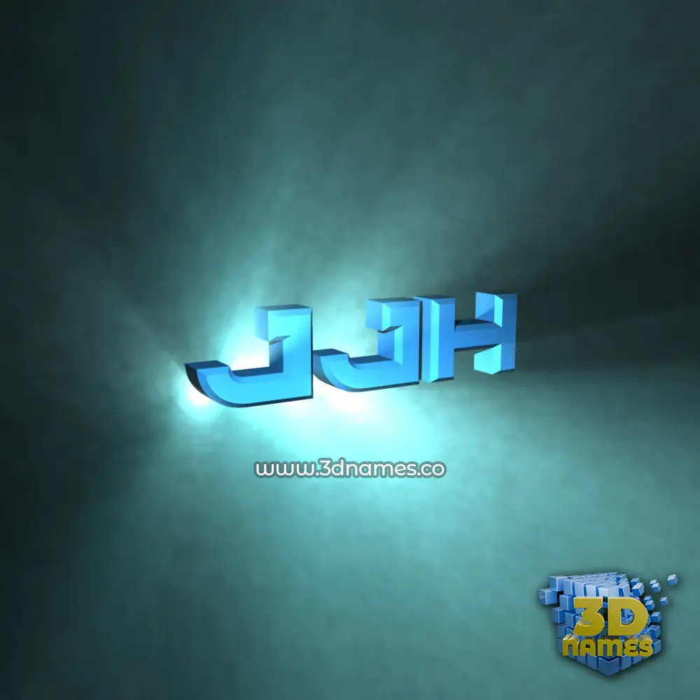 jjh in Light Shine style - 3D name wallpaper