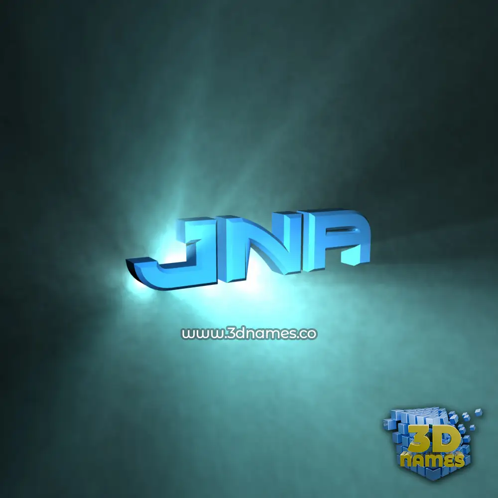 jna in Light Shine style - 3D name wallpaper
