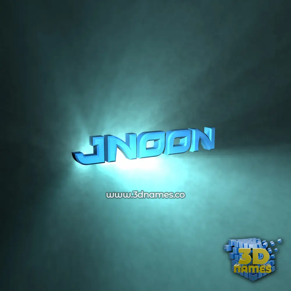 jnoon in Light Shine style - 3D name wallpaper