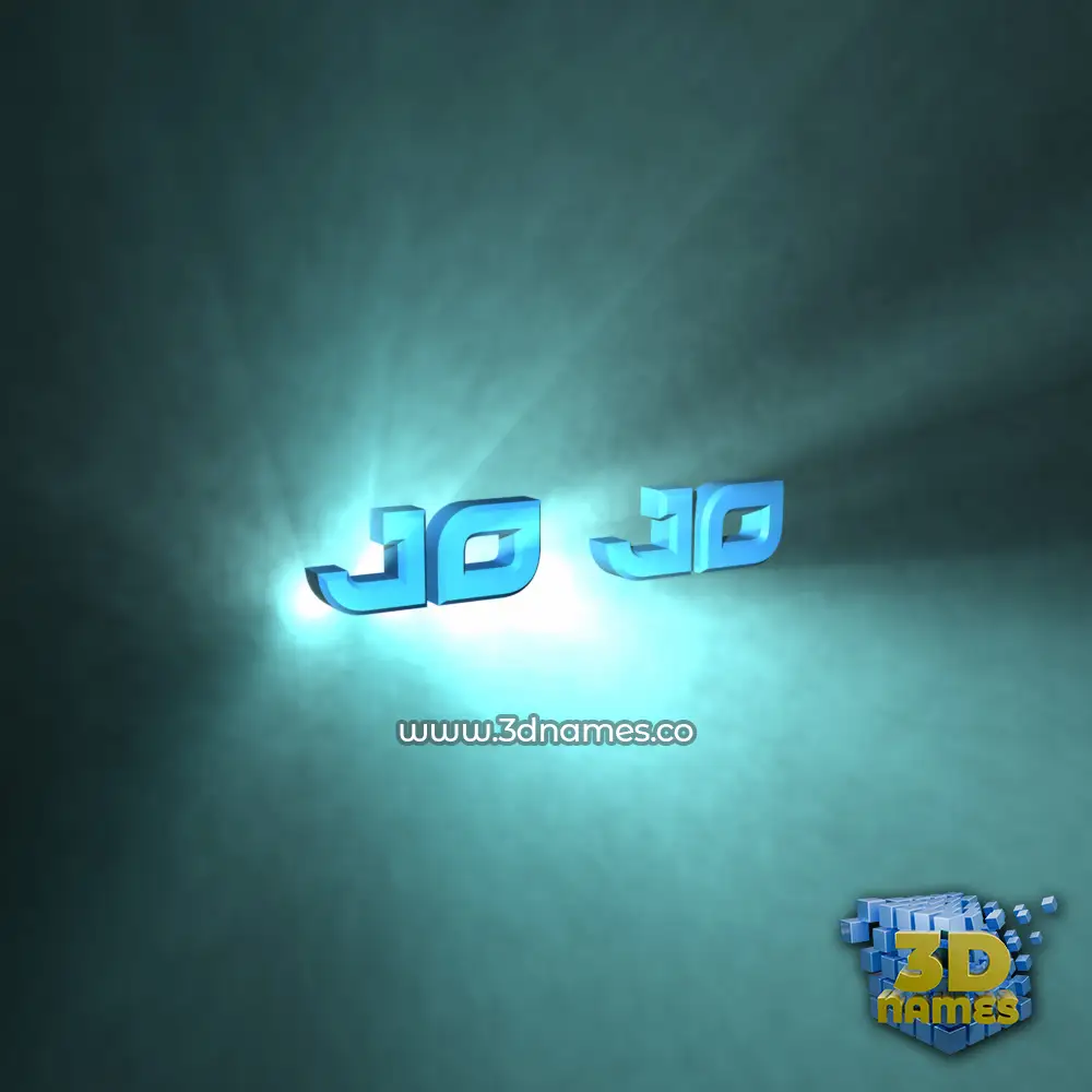 jo jo in Light Shine style - 3D name wallpaper