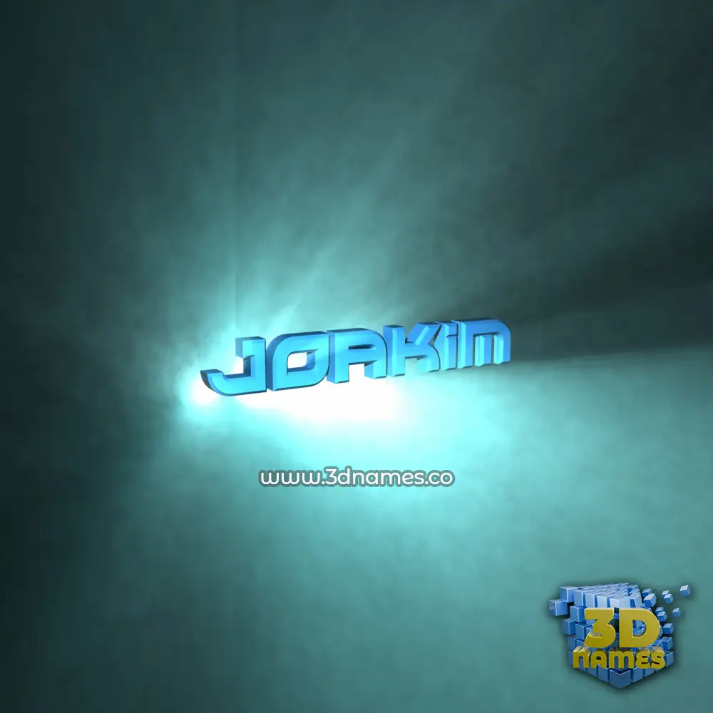 joakim in Light Shine style - 3D name wallpaper